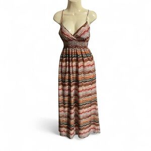She’s Cool Retro Zigzag Maxi Dress – Size S